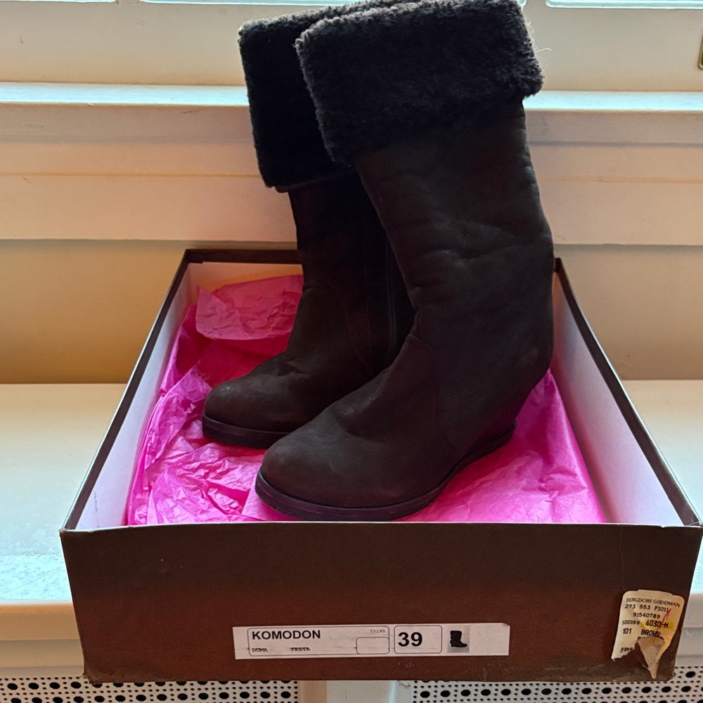 Bergdorf Chie Mihara Chocolate Brown Winter Boots